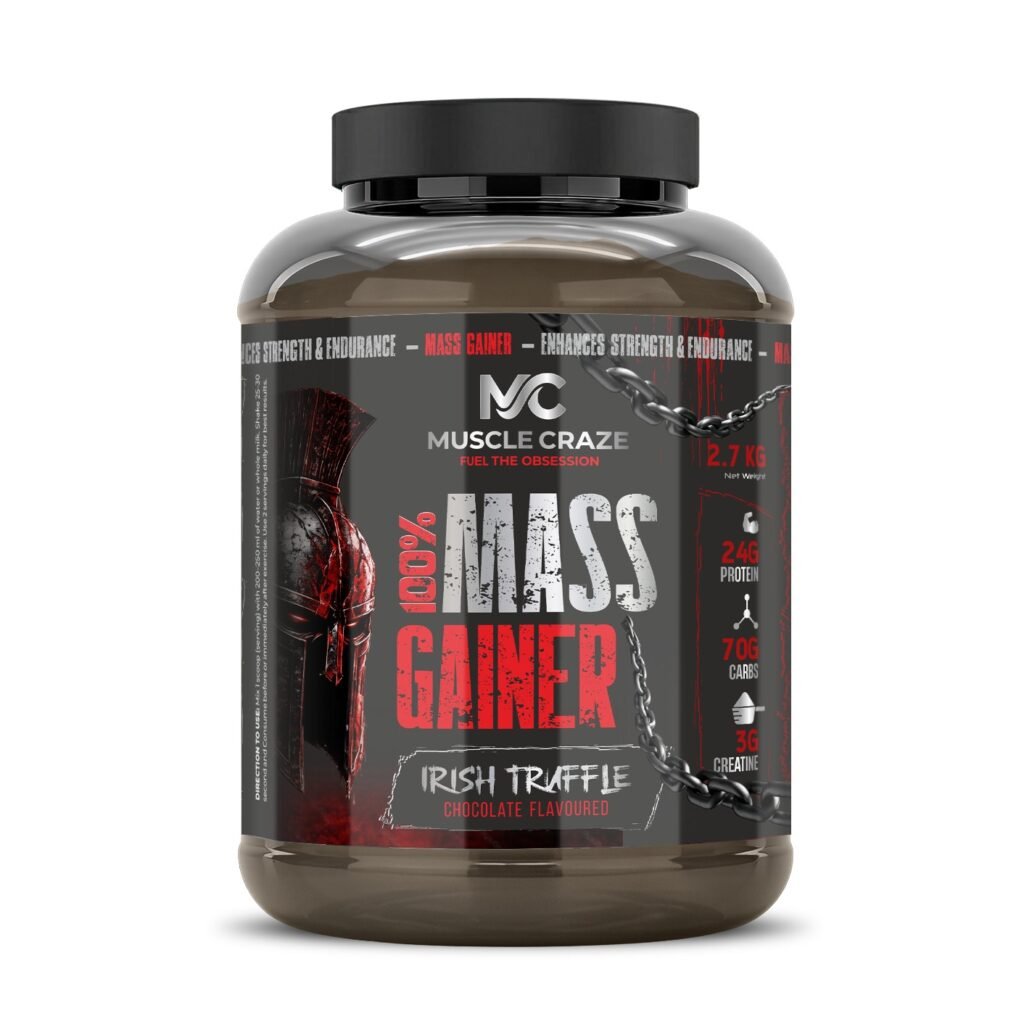 Muscle Craze Mass Gainer 2.7kg – 24g Protein, 70g Carbs & 3g Creatine | Irish Truffle Chocolate