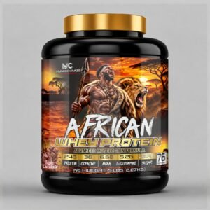African Whey Protein 5 LBS – 24G Protein, 3G Creatine, BCAA & L-Glutamine | Triple Chocolate